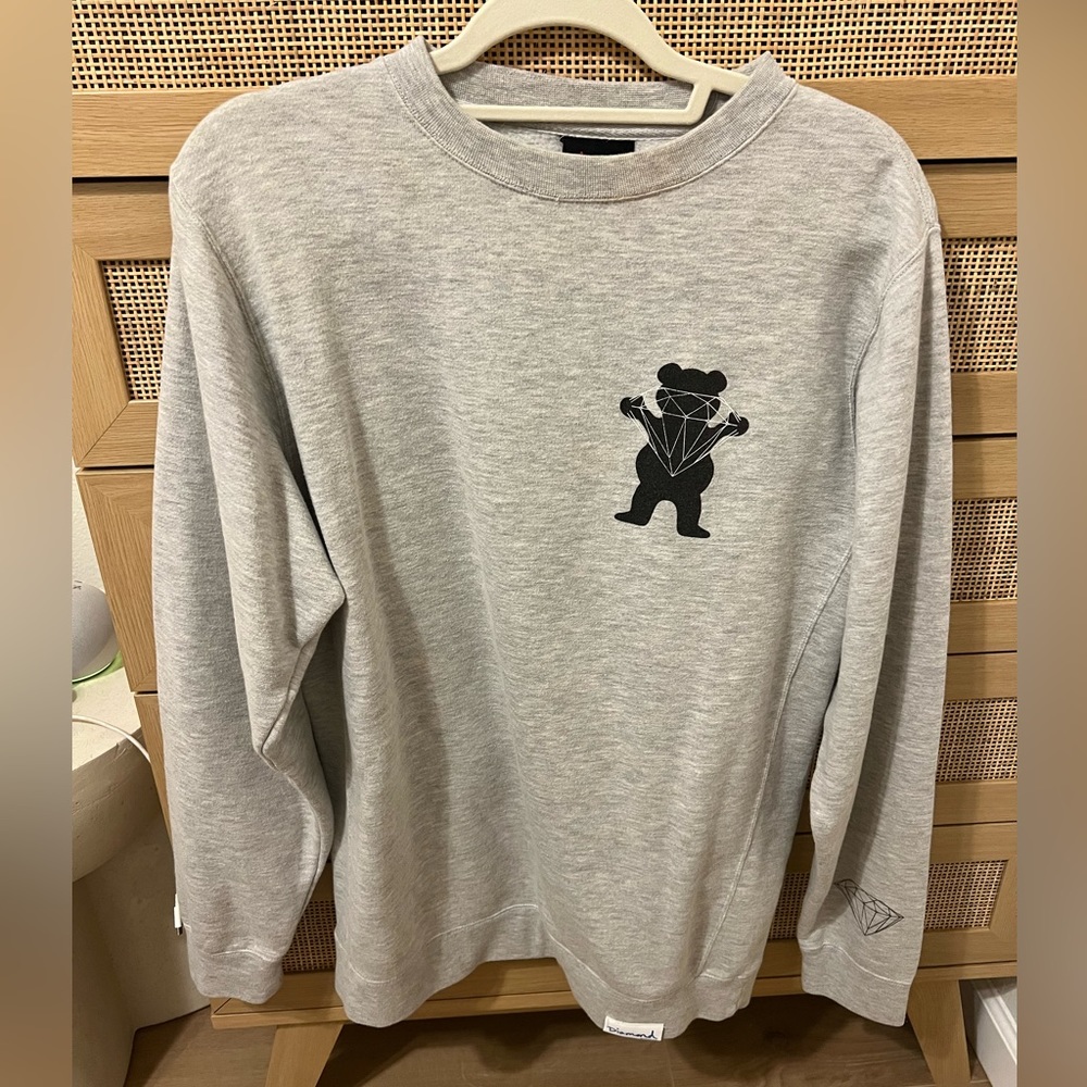 Diamond supply co gray Crewneck - Large